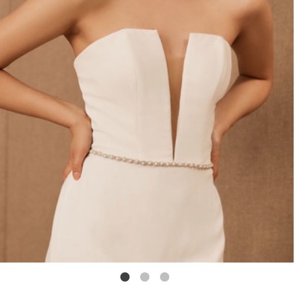BHLDN Accessories - BHLDN Amanita Sash (Pearl and satin ribbon belt for wedding dress)